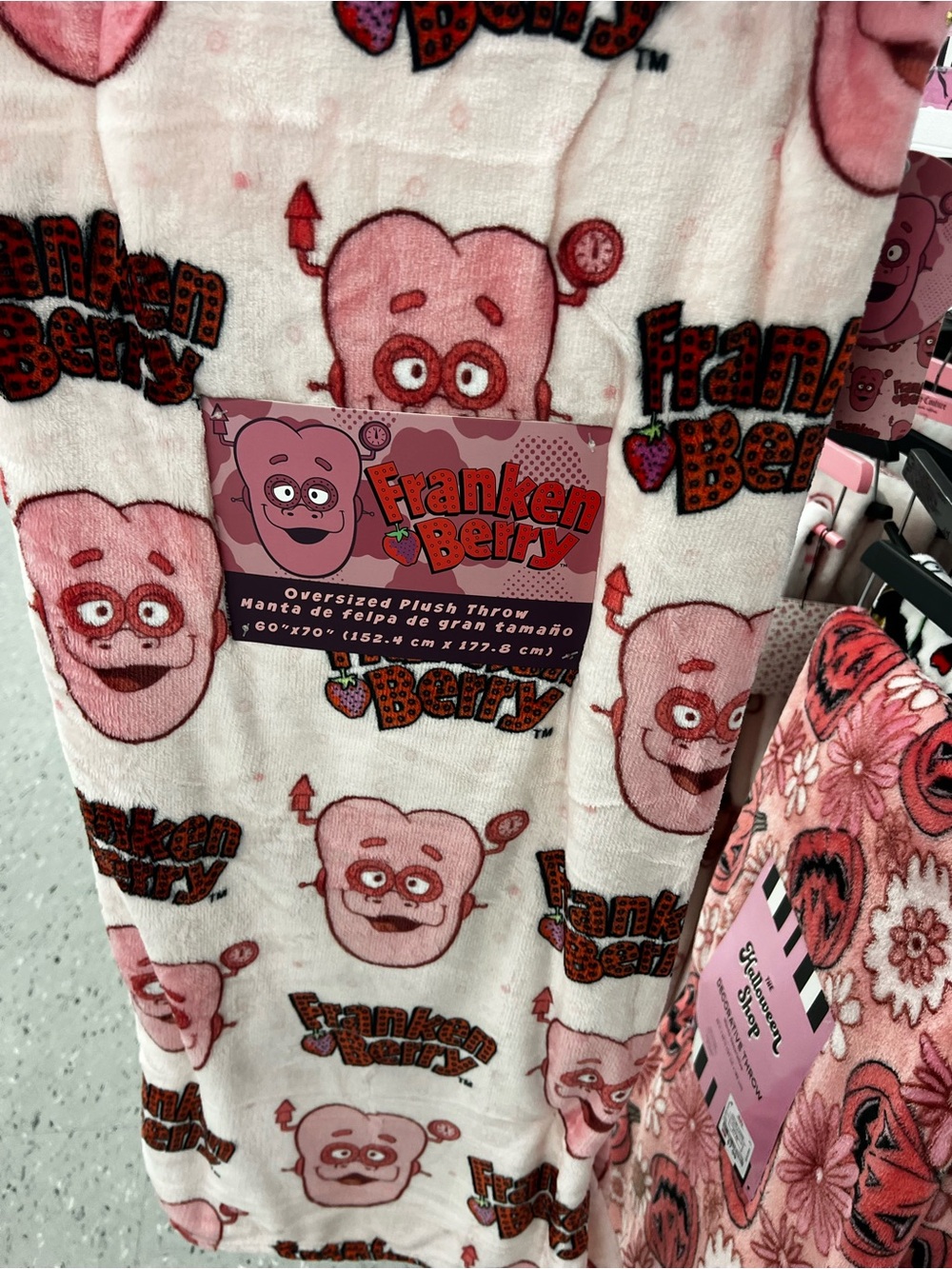 Franken Berry Monster Cereal Halloween Oversized Plush Throw Blanket